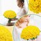 72PCS Yellow Artificial Roses Bulk – Realistic Silk Fake Flowers with Long Stems for Wedding, Home Decor, Birthday, Party Centerpieces, Bridal Shower & Event Decoration